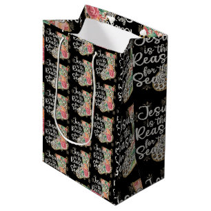 Jesus Is The Reason For The Season Stocking Preppy Medium Gift Bag