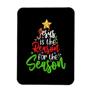 Jesus Is The Reason For The Season Tree Christian Magnet