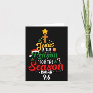 Jesus Is The Reason For The Season Tree Isaiah 9_6 Card