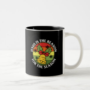 Jesus Is The Reason For The Season Two-Tone Coffee Mug