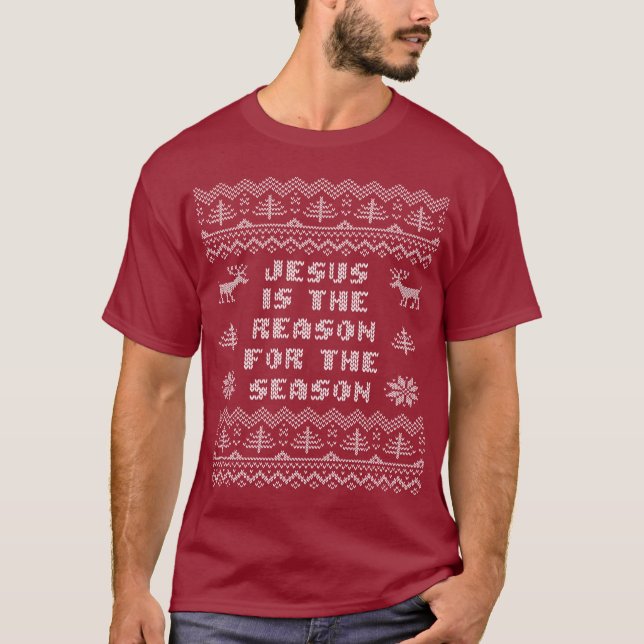 Jesus is The Reason for The Season Ugly Sweater (Front)