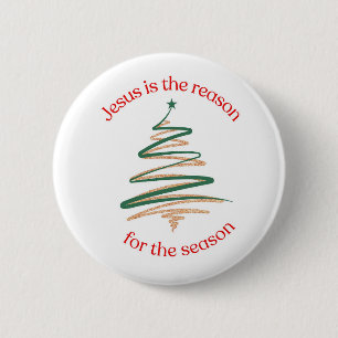 Jesus is the reason for the season with tree pin