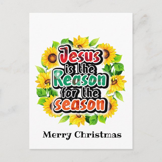 Jesus Is The Reason For The Seasons Postcard (Front)