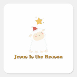 Jesus Is the Reason Lamb Star Sticker