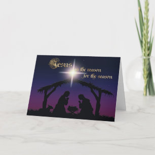 Jesus is the reason Nativity Scene Christmas Card