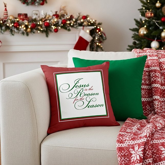 Jesus is the reason throw pillow (Creator Uploaded)