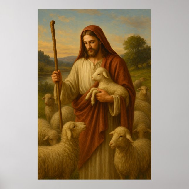 Jesus Is the Shephard #2™ LDS Wall Art Poster (Front)