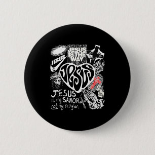 Jesus Is The Way Christian Bible Verse God Faith W 6 Cm Round Badge