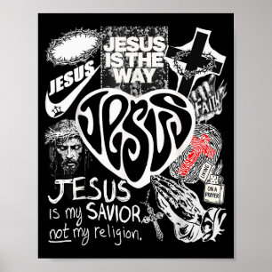 Jesus Is The Way Christian Bible Verse God Faith W Poster