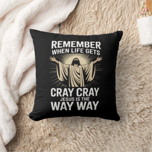 Jesus Is The Way Christmas Funny Faith Religious  Cushion