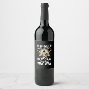Jesus Is The Way Christmas Funny Faith Religious Wine Label