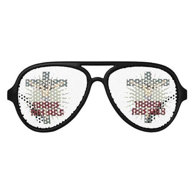 Jesus is Tougher Than Nails Aviator Sunglasses (Front)