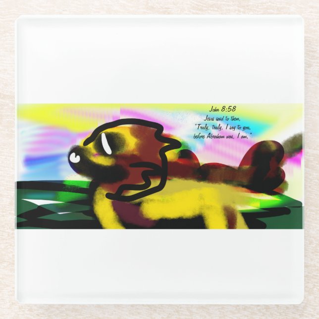 jesus is way glass coaster (Front)