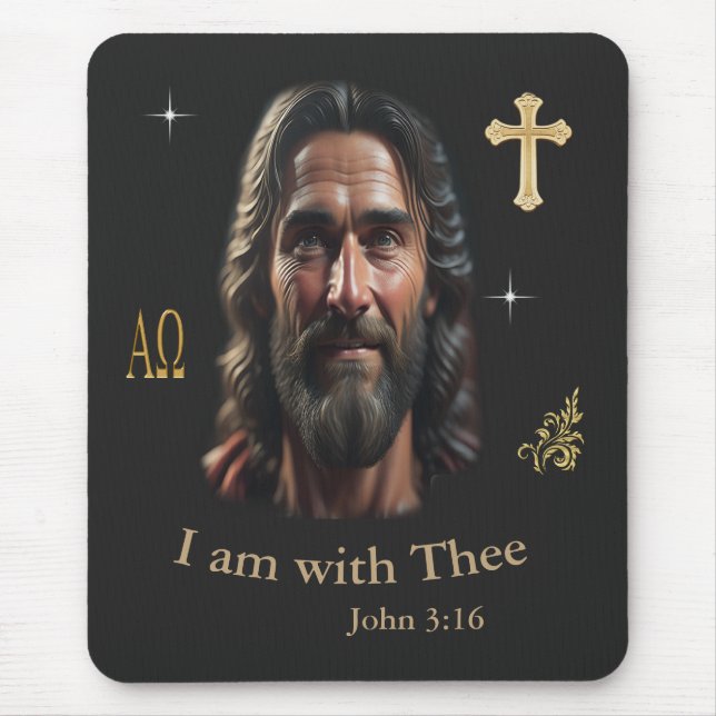 Jesus is with thee mouse pad (Front)
