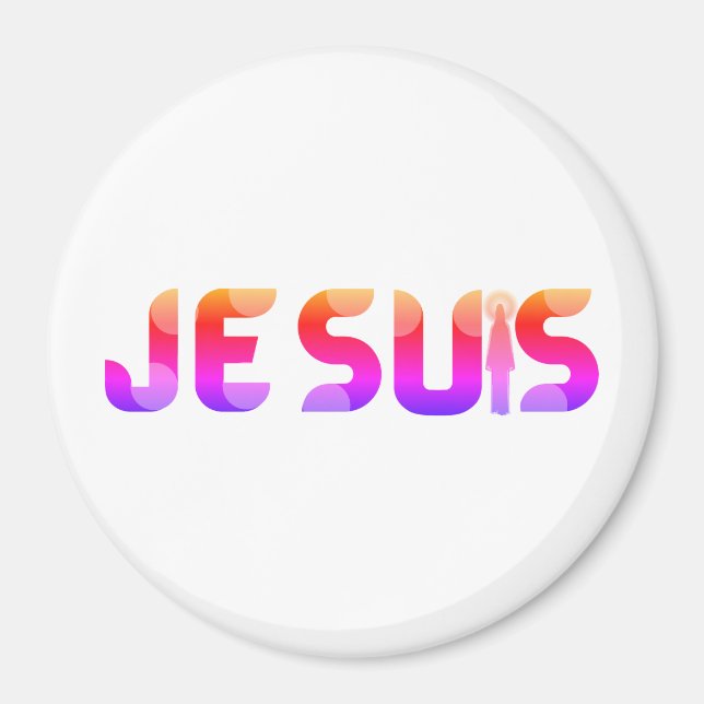 Jesus, Je Suis or I Am Magnet (Front)