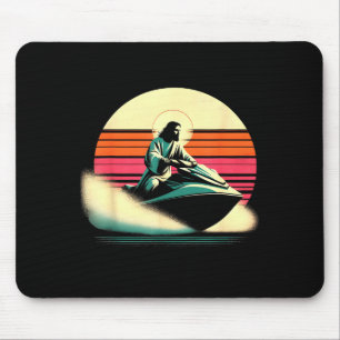 Jesus jet skiing - funny christian religious jet mouse pad