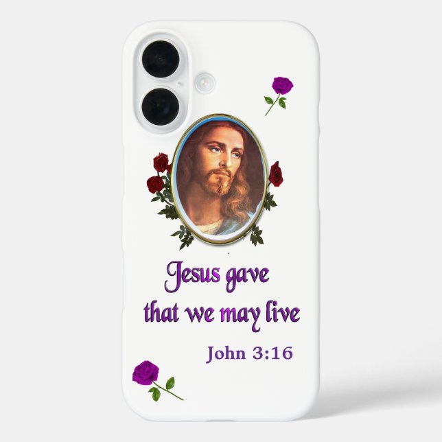 Jesus John 3:16 Case-Mate iPhone Case (Back)
