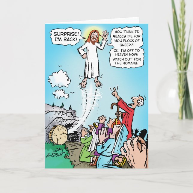 Jesus KINDA died for our sins! - Holiday Card (Front)