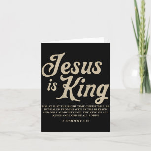 Jesus King 1 Timothy 6 Faith Design Card