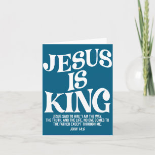 Jesus King Christian Cross God Card