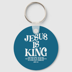 Jesus King Christian Cross God Faith Design Key Ring