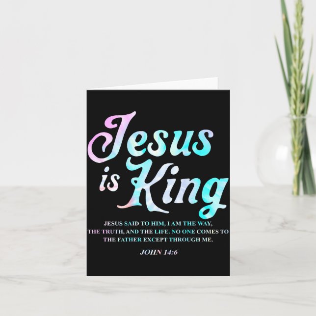 Jesus King John 14 6 Faith Design Card (Front)