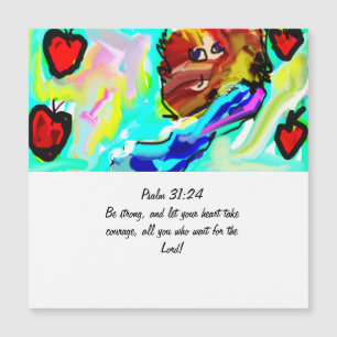 Jesus king of heart car magnet