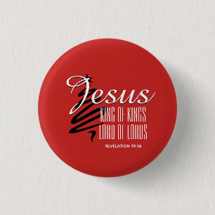 JESUS KING OF KINGS Christmas Christian Scripture 3 Cm Round Badge