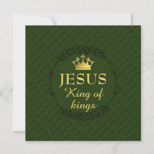 JESUS KING OF KINGS Christmas Crown GREEN