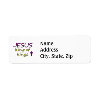 JESUS King of kings Return Address Label