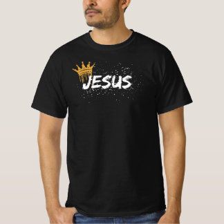 Jesus king paint splatter crown tee