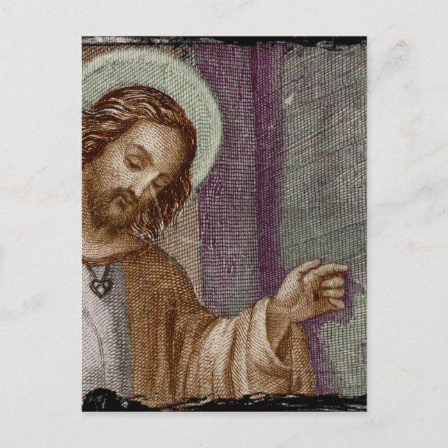 Jesus Knocking on Door Postcard (Front)