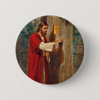 Jesus Knocks On The Door 6 Cm Round Badge