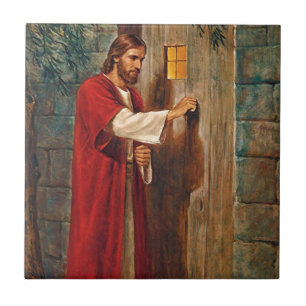 Jesus knocks On The Door Ceramic Tile