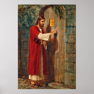 Jesus knocks On The Door Poster