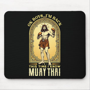 Jesus Knows Muay Thai Boxing Kickboxing Mma Mouse Pad