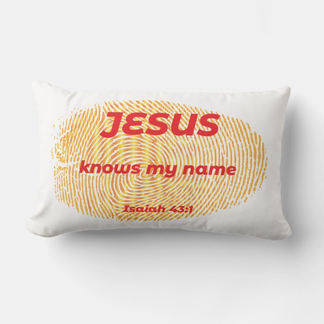 JESUS KNOWS MY NAME LUMBAR CUSHION (Front)
