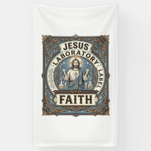 Jesus Laboratory Label Faith Jesus Laboratory Chri Banner