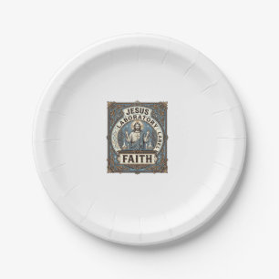 Jesus Laboratory Label Faith Jesus Laboratory Chri Paper Plate
