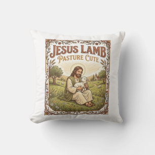 Jesus Lamb Pasture Cute Jesus Lamb Pasture Cute Ch Cushion