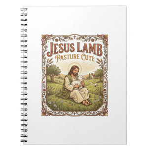 Jesus Lamb Pasture Cute Jesus Lamb Pasture Cute Ch Notebook