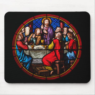 Jesus last meal with his disciples mouse pad