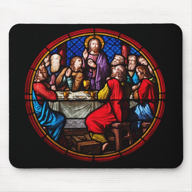 Jesus last meal with his disciples mouse pad (Front)