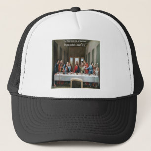 Jesus @ Last Supper "Love One Another" Quote Trucker Hat