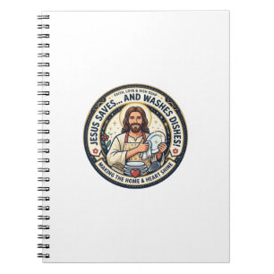Jesus Laundry Chores Humour Shirt Christian Graphi Notebook