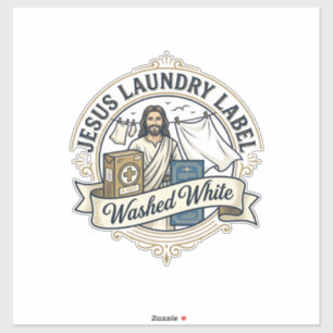 Jesus Laundry Label Washed White Jesus Laundry Was