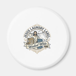 Jesus Laundry Label Washed White Jesus Laundry Was Magnet