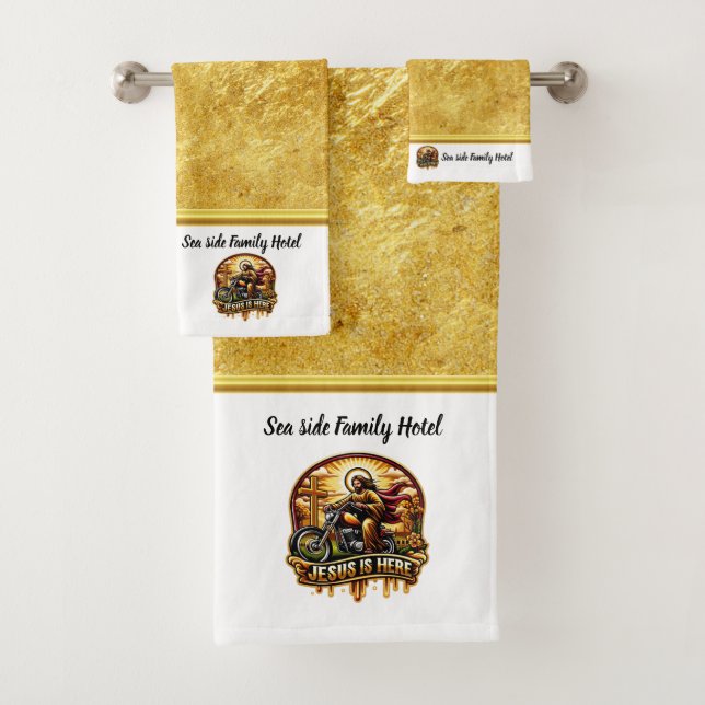 Jesus Leads Us Into New Beginnings Bath Towel Set (Insitu)