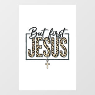 Jesus Leopard Print Christian Vintage Engraving Sh