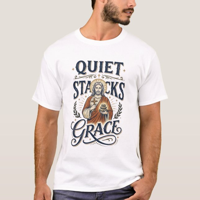 Jesus Librarian Graphic Tee Christian Art_1 (Front)